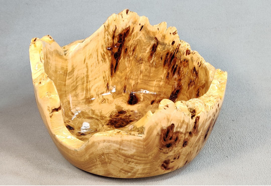 Handmade Poplar Wooden Bowl 